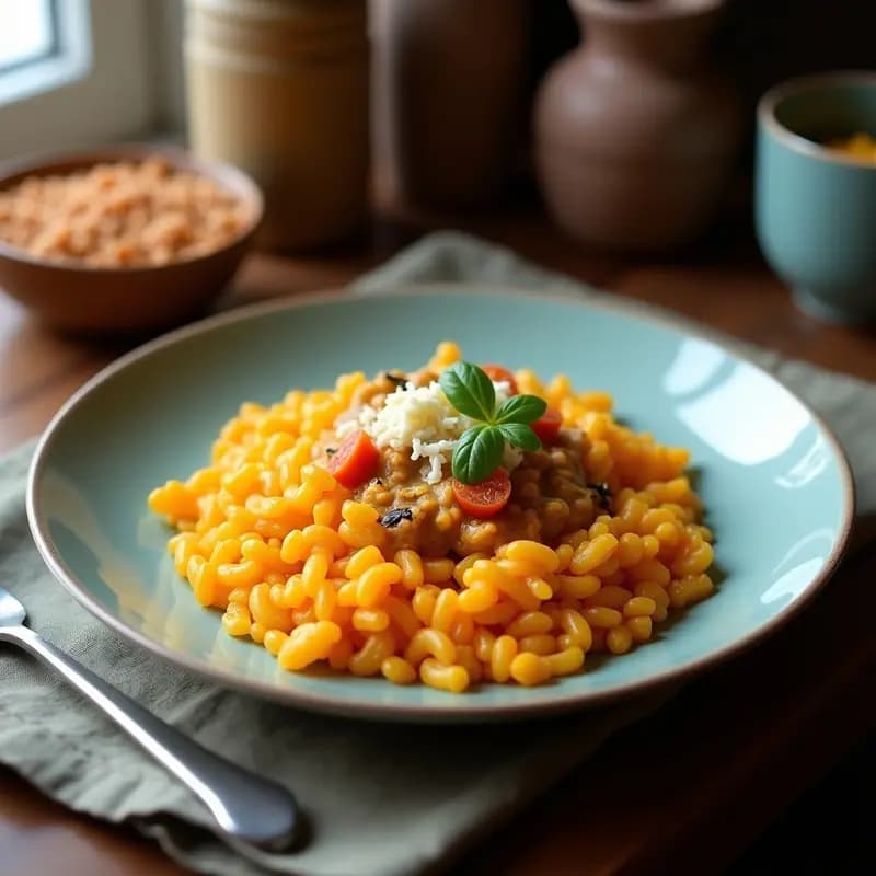 Risolotto de Calabaza Butternut y Queso Azul: Receta Italiana Cremosa