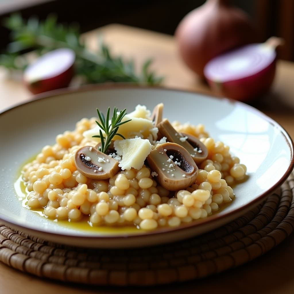 Risotto de Avena y Champiñones con Trufa Blanca: Receta Italiana Sin Gluten