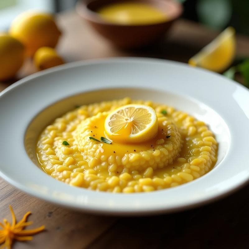 Risotto de Azafrán con Curdido de Limón: Receta en Airfryer Sin Vigilar