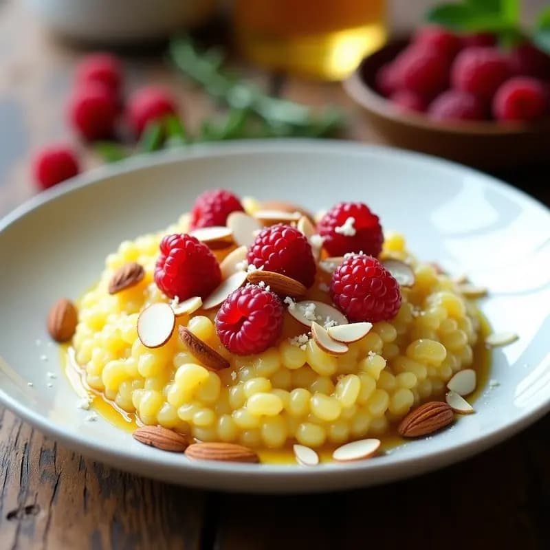 Risotto de Azafrán y Frambuesas: Receta Italiana Dulce y Salada para Occasiones Especiales