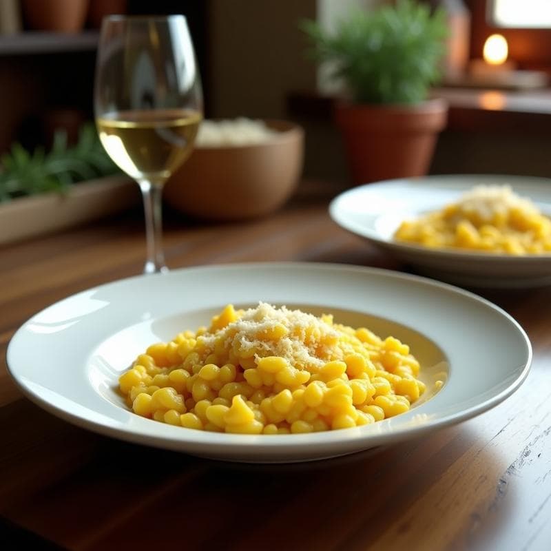 Risotto de Azafrán: Receta en Olla Superpuesta con Textura Cremosa en 2 Capas