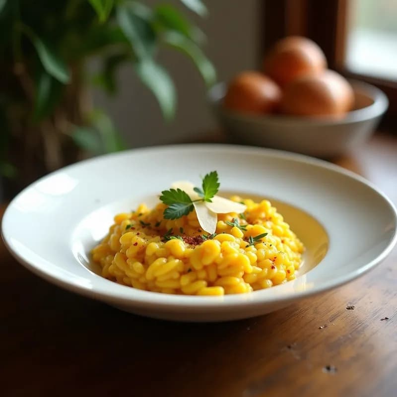 Risotto de Azafrán y Pimienta Rosa: Receta Gourmet en Airfryer Sin Aceite