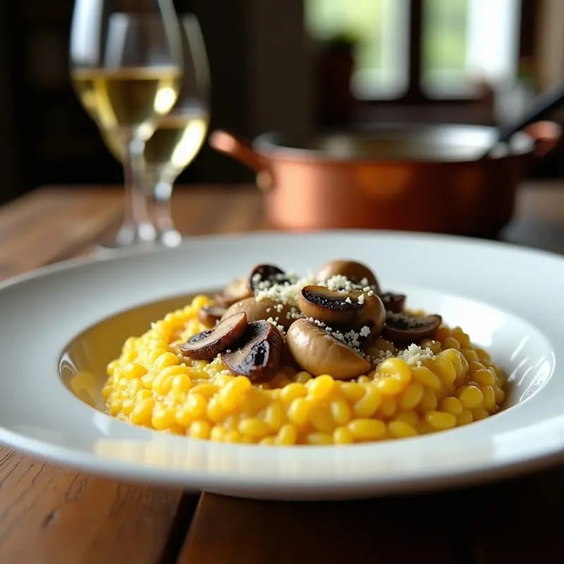 Risotto de Azafrán y Setas: Receta en Sartén Única y Sin Complicaciones