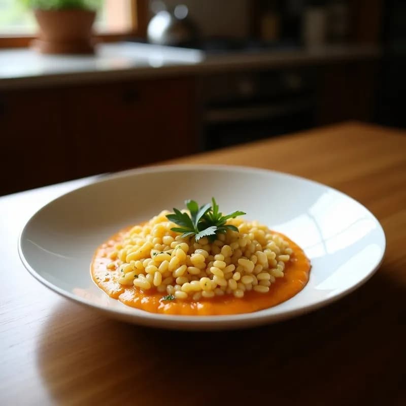 Risotto de Azafrán y Za'an: Receta Gourmet en Olla Lenta sin Esfuerzo