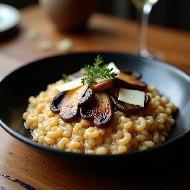 Risotto de Café y Champiñones: Receta Italiana Gourmet con Toque Inesperado