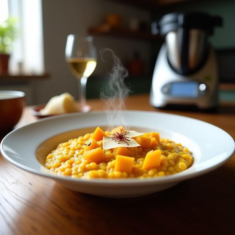 Risotto de Calabaza y Azafrán: Receta Cremosa en Thermomix sin Esfuerzo