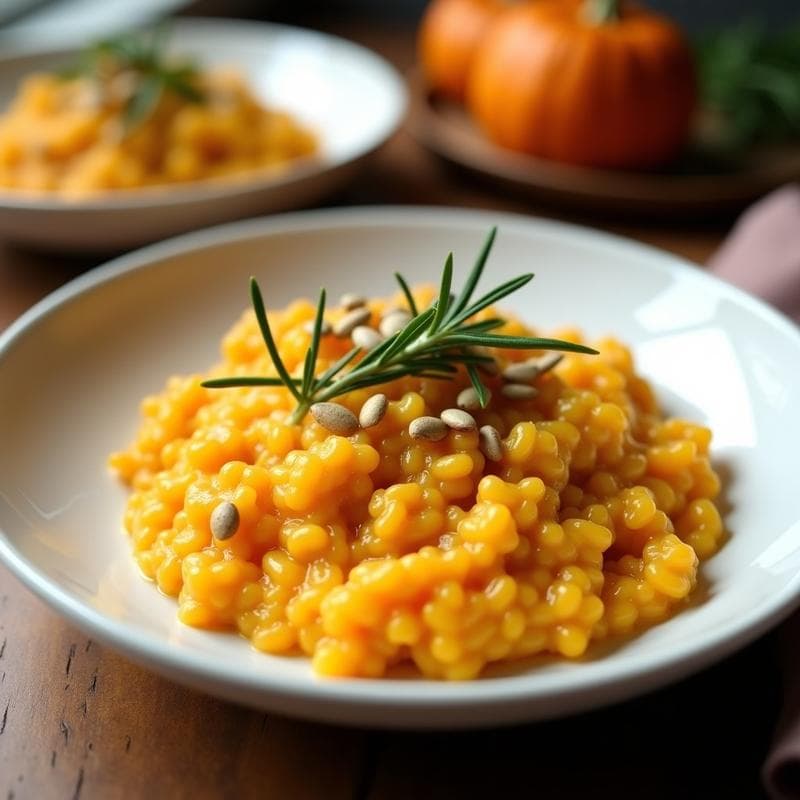 Risotto de Calabaza Butternut y Romero: Receta Italiana Keto en Thermomix sin Lácteos