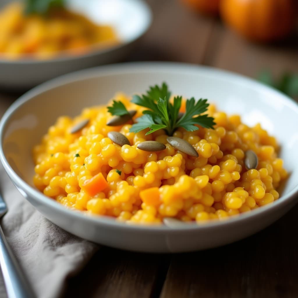 Risotto de Calabaza y Cúrcuma en Airfryer: Receta Cremosa y Rápida Sin Lácteos