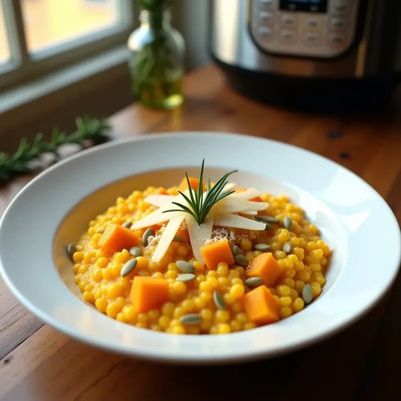 Risotto de Calabaza y Cúrcuma en Instant Pot: Receta Cremosa en 25 Minutos