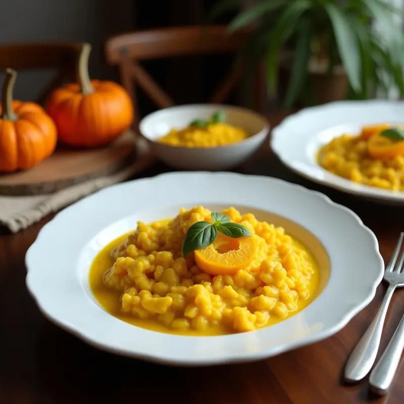 Risotto de Calabaza y Cúrcuma con Leche de Coco: Receta Vegana Antiinflamatoria