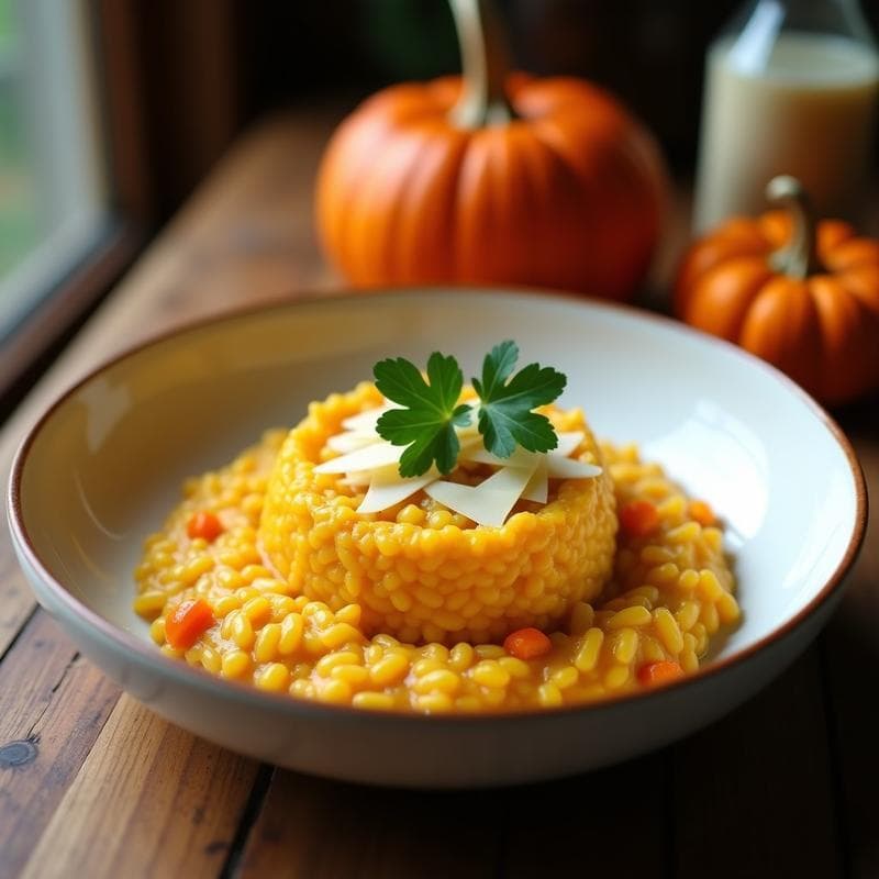 Risotto de Calabaza y Cúrcuma: Receta en Ollas Superpuestas con Textura Cremosa en 2 Capas