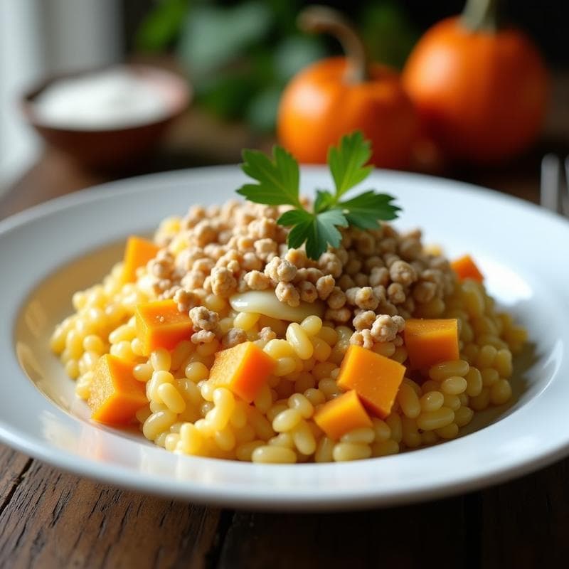 Risotto de Calabaza y Gorgonzola: Receta Italiana en Thermomix con Crunch de Nueces