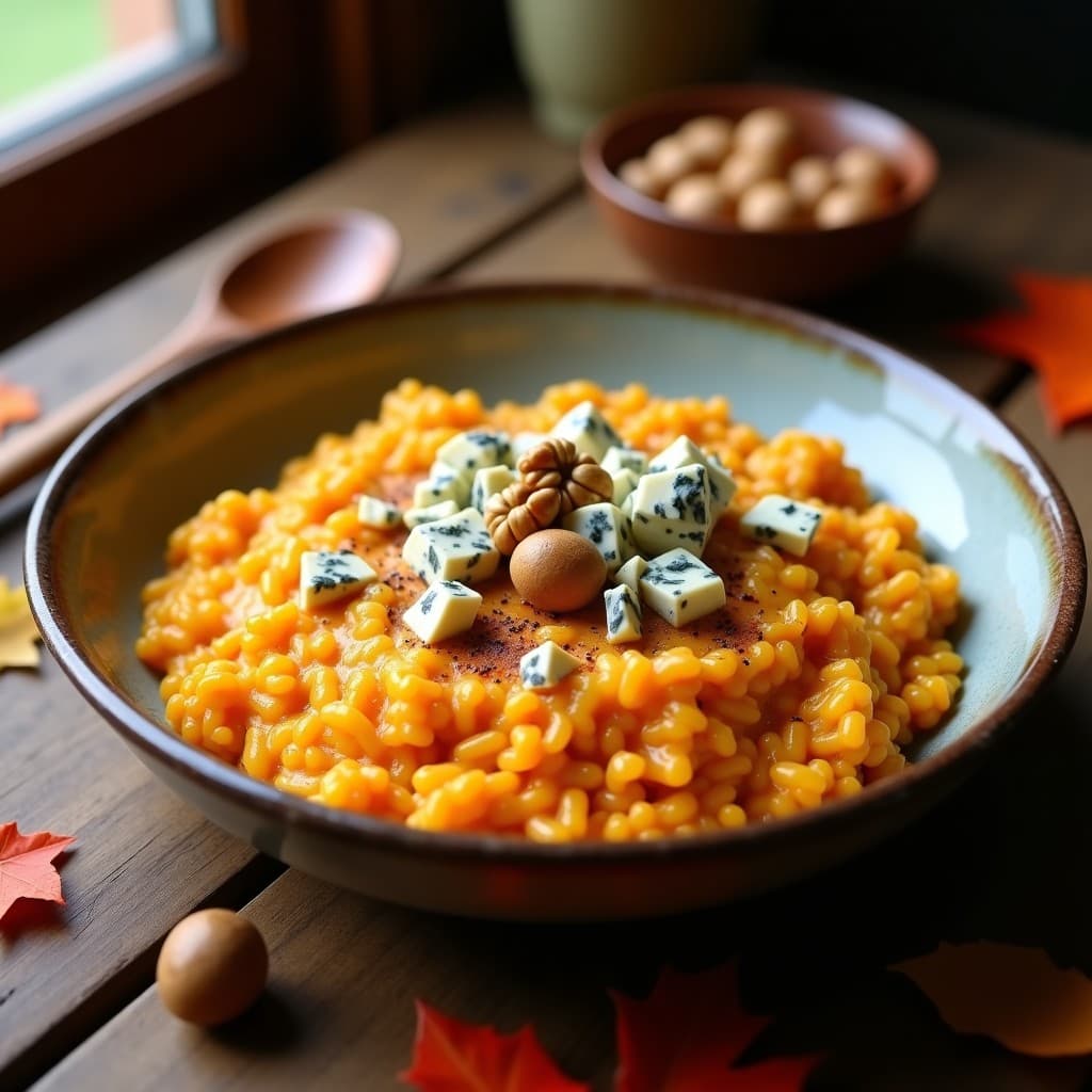 Risotto de Calabaza Moschata y Queso Azul con Nueces: Receta de Otoño en Thermomix