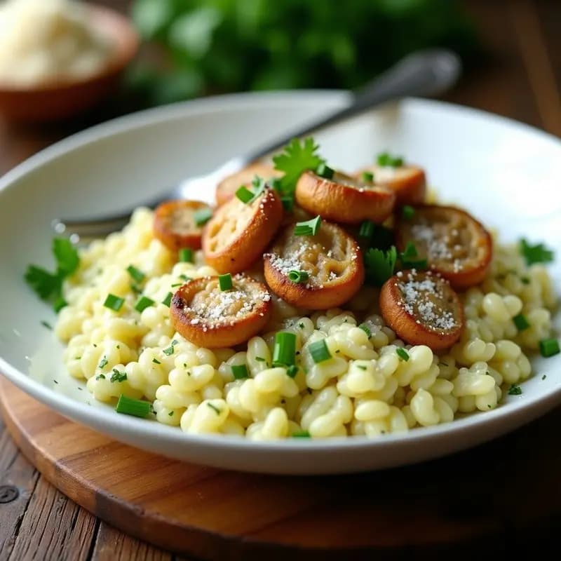 Risotto de Calabacín con Calanés Crujientes en Airfryer: Receta Rápida y Saludable