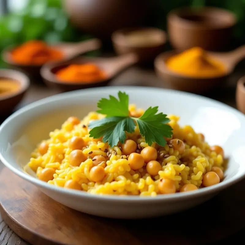 Risotto de Calcuttas con Cúrcuma en Airfryer: Receta India Rápida y Sin Lactosa