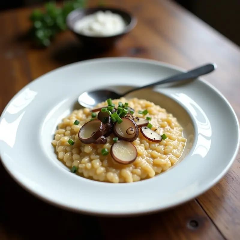 Risotto de Cebolla Negra y Trufa: Receta Gourmet en Olla Lenta en 1 Hora
