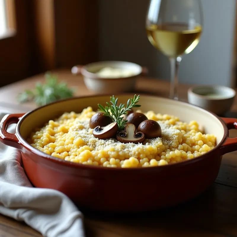 Risotto de Cebolleta y Hongos Silvestres: Receta Cremosa en 25 Minutos con Técnica Profesional