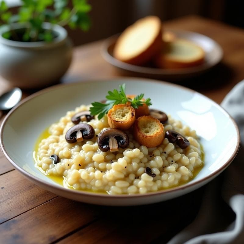 Risotto de Cebos con Pan Tostado: Receta en Airfryer Ultracremosa y Sin Lactosa