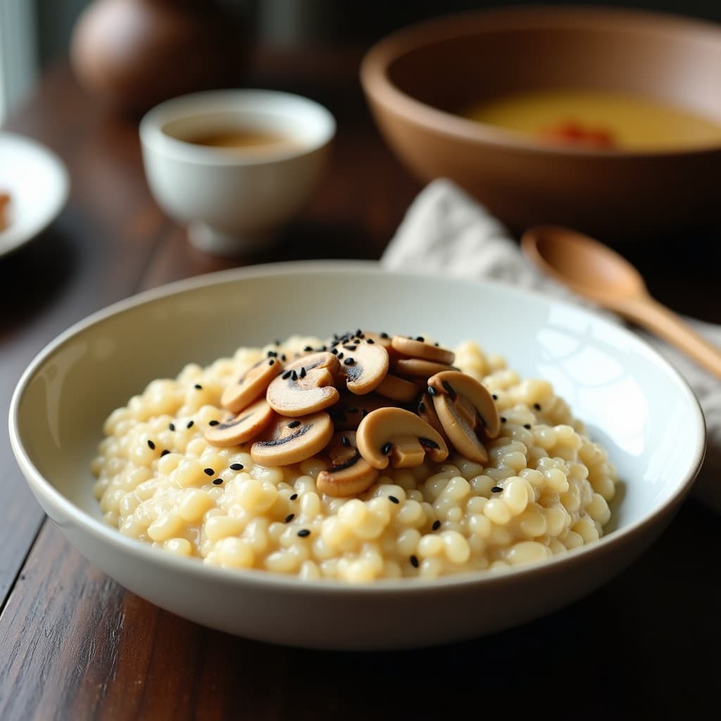 Risotto de champiñones Shimeji con Caldo de Kombu: Receta Vegana y Umami en Olla Exprés