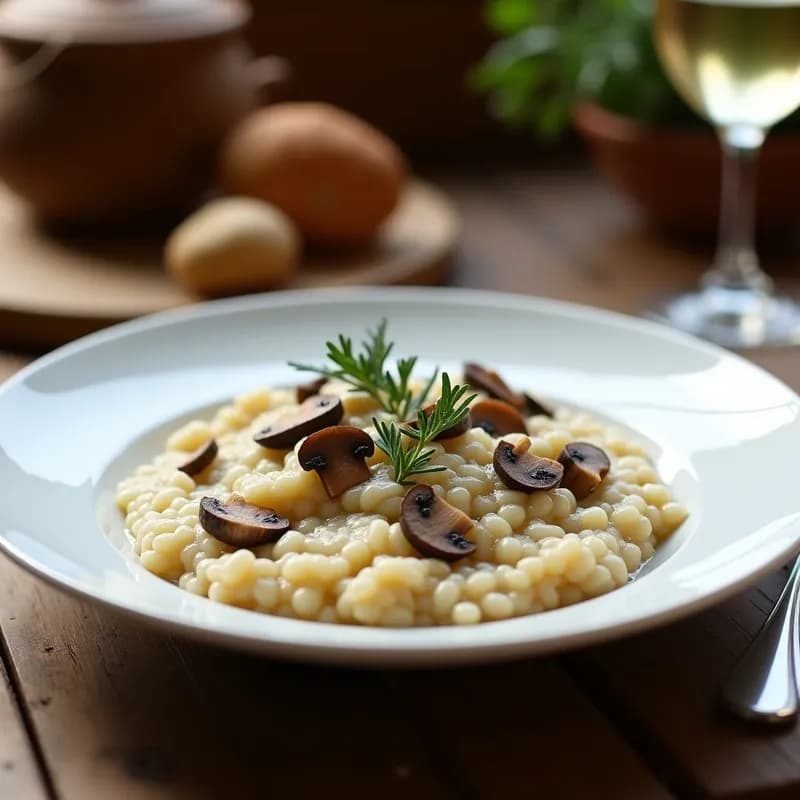 Risotto de Champiñones y Trufa Negra: Receta Cremosa en Thermomix sin Remover
