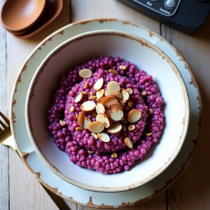 Risotto de Col Morada y Queso de Almendras: Receta Keto y Sin Lactosa en Thermomix
