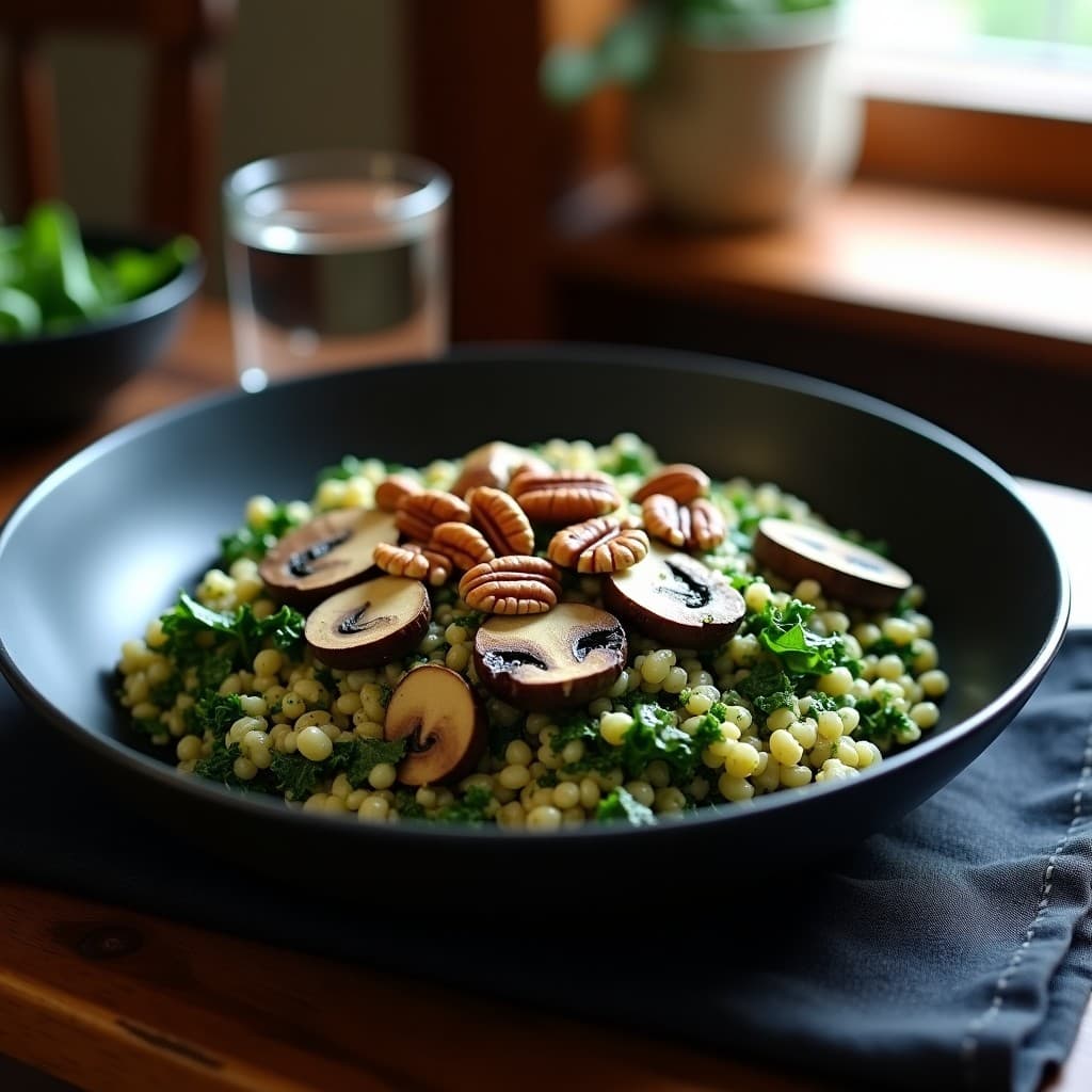 Risotto de Col Rizada con Champiñones y Queso Azul: Receta Keto en Olla Lenta
