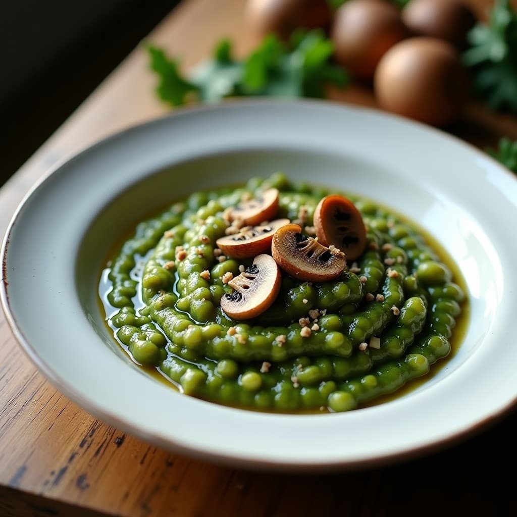 Risotto de Col Rizada y Hongos Porcini: Receta Vegana en Olla Exprés y Alta en Nutrientes