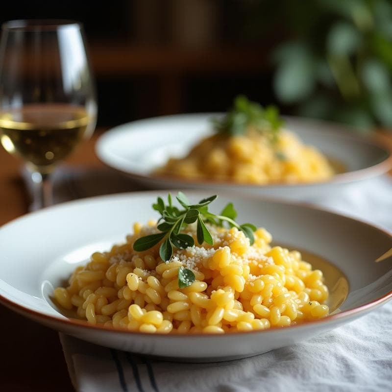 Risotto de Coles de Bruselas y Queso Pecorino con Crutones de Centeno: Receta en Olla Lenta con Toque Italiano