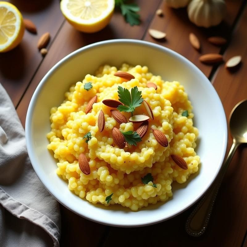 Risotto de Coliflor y Azafrán: Receta Keto en Airfryer con Toque Persa