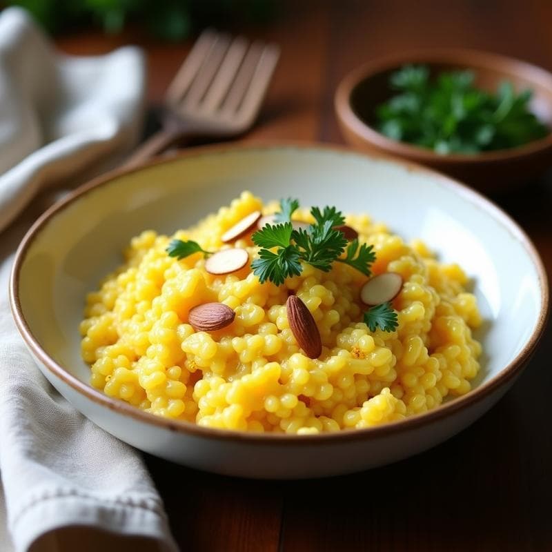 Risotto de Coliflor y Azafrán: Receta Vegana en Olla Lenta Alta en Fibra