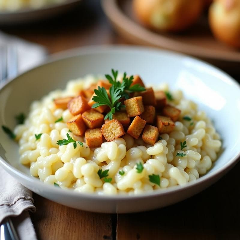 Risotto de Coliflor con Tofu Ahumado: Receta Keto y Ultracremosa en 25 Minutos