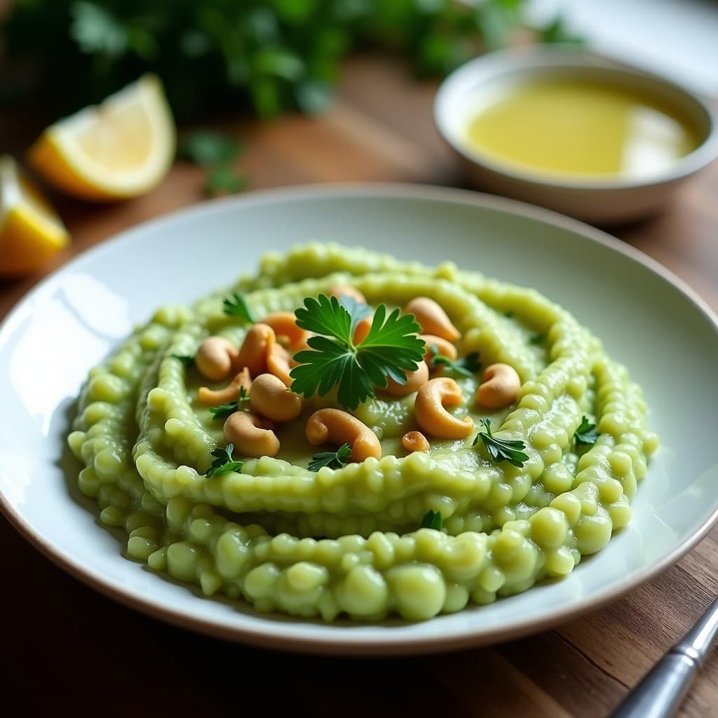 Risotto de Coliflor Verde con Espirulina y Vinagreta de Limón: Receta Keto Detox en 20 Minutos