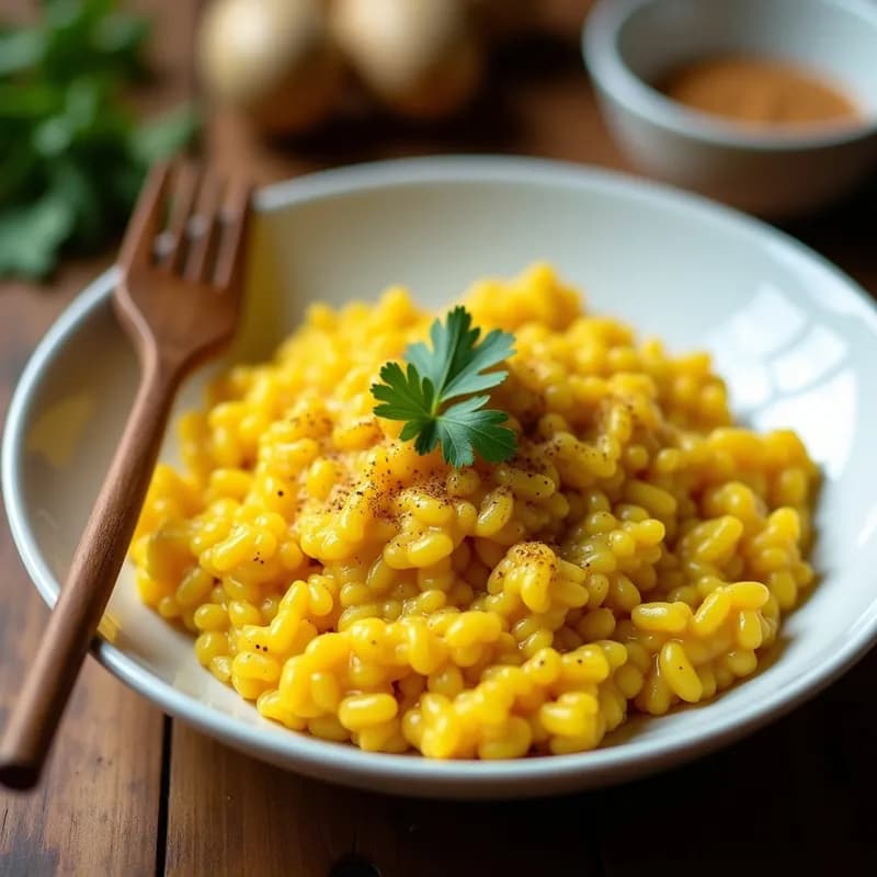 Risotto de Cúrcuma y Jengibre: Receta en Airfryer Ultracremosa y Antiinflamatoria