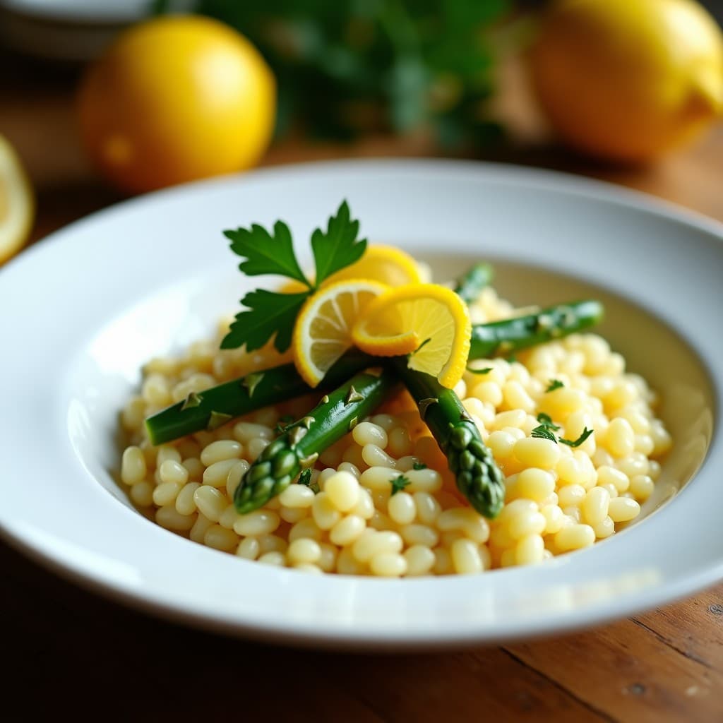 Risotto de Espárragos Verdes y Limón Confitado: Receta en Olla Express con Toque Cítrico