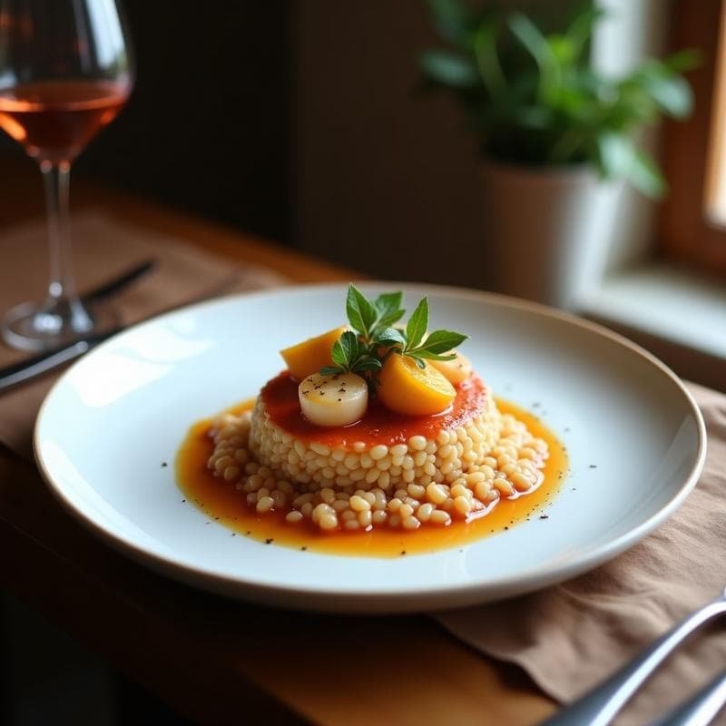 Risotto de Espárragos Morados y Azafrán: Receta en Olla Exprés con Toque Gourmet