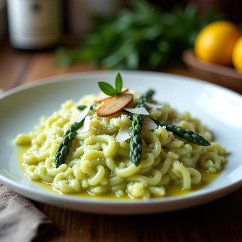 Risotto de Espárragos Trilados y Queso Pecorino: Receta en Airfryer Sin Arroz en 20 Minutos
