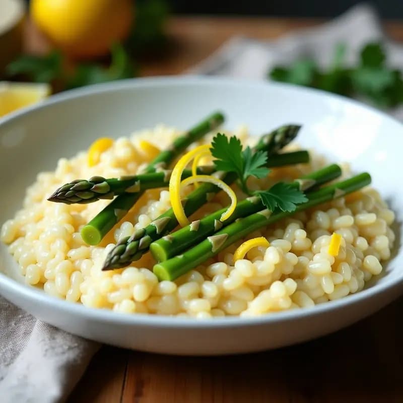 Risotto de Espárragos Trigueros Vegano: Receta Cremosa y Alta en Fibra en 25 Minutos