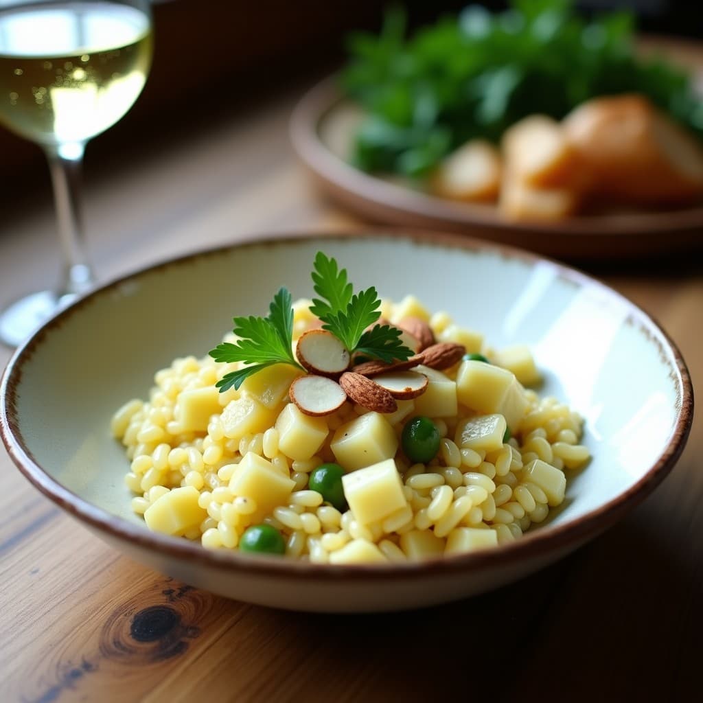 Risotto de Espárragos Blancos y Vino Verde: Receta Portuguesa Keto en Olla Exprés