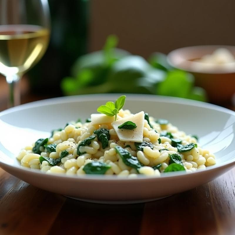 Risotto de Espinacas y Gorgonzola: Receta en Olla Rápida Ultracremosa en 20 Minutos