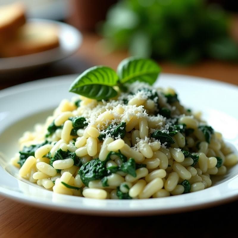 Risotto de Espinacas y Parmesano en Airfryer: Receta Cremosa y Rápida sin Vigilar