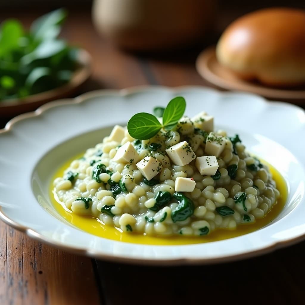 Risotto de Espinacas y Queso de Oveja: Receta Griega en Thermomix con Toque Cremoso