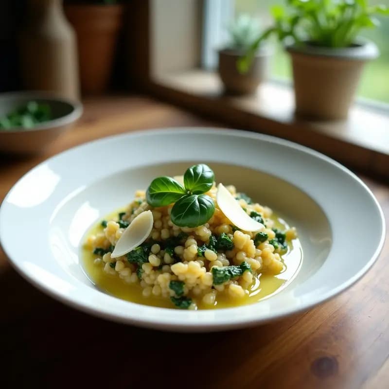 Risotto de Espinacas y Quinoa en Airfryer: Receta Rápida y Sin Gluten con Alto Contenido de Proteína