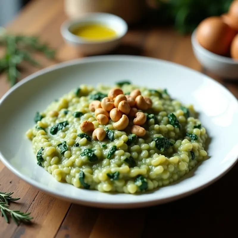 Risotto de Espinacas y Quinoa Vegano: Receta Crema Sin Lácteos en 30 Minutos