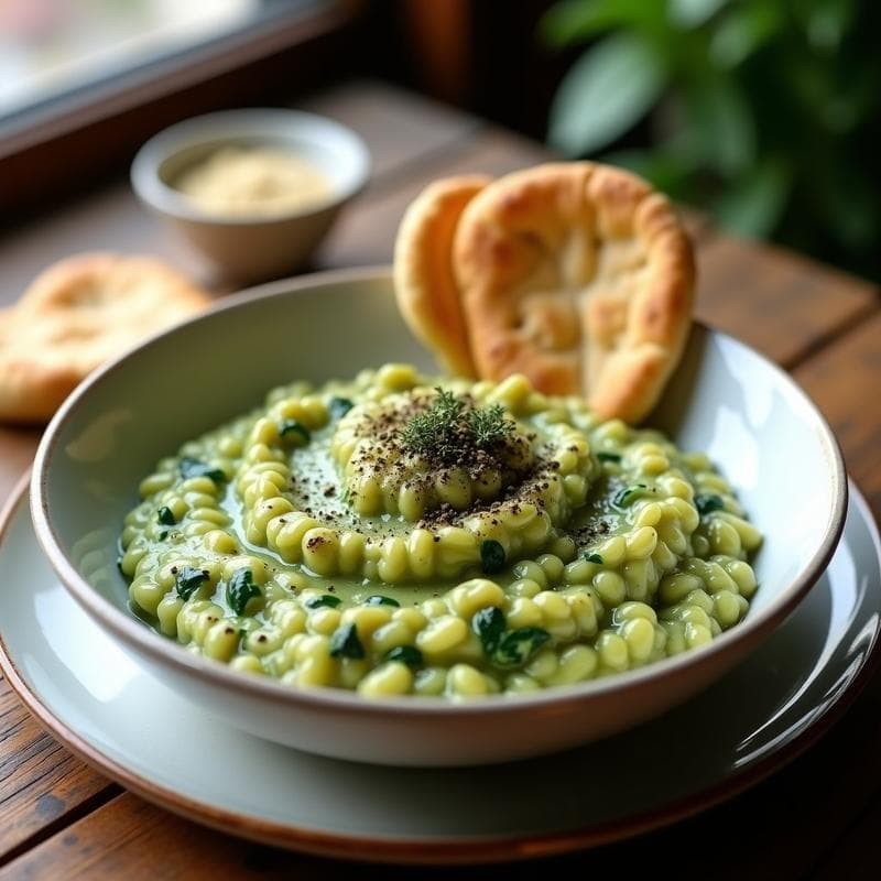 Risotto de Espinacas y Zaatar: Receta en Airfryer Sin Vigilar y Alta en Hierro
