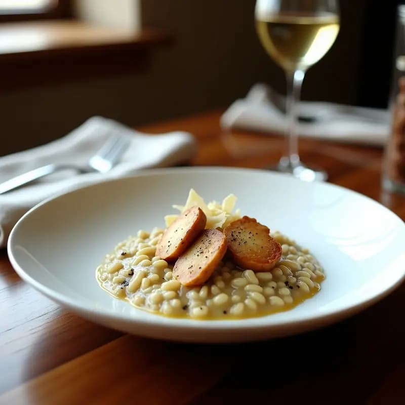 Risotto de Fungos Negros y Foie Gras: Receta de Lujo con Toque Umami en 40 Minutos
