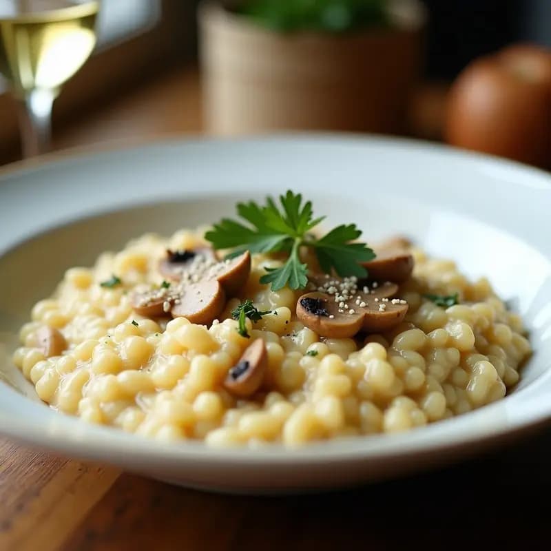 Risotto de Hongo Ostreatus y Vino Blanco: Receta Keto en Thermomix con Textura Cremosa