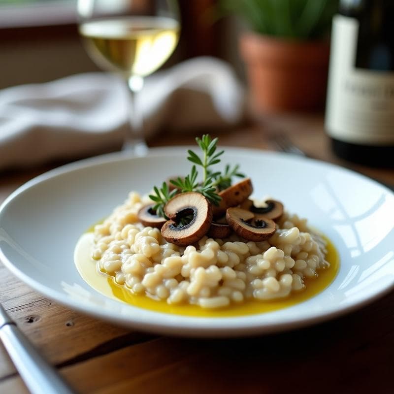 Risotto de Hongos Porcini y Trufa: Receta Cremosa en Thermomix Sin Lácteos