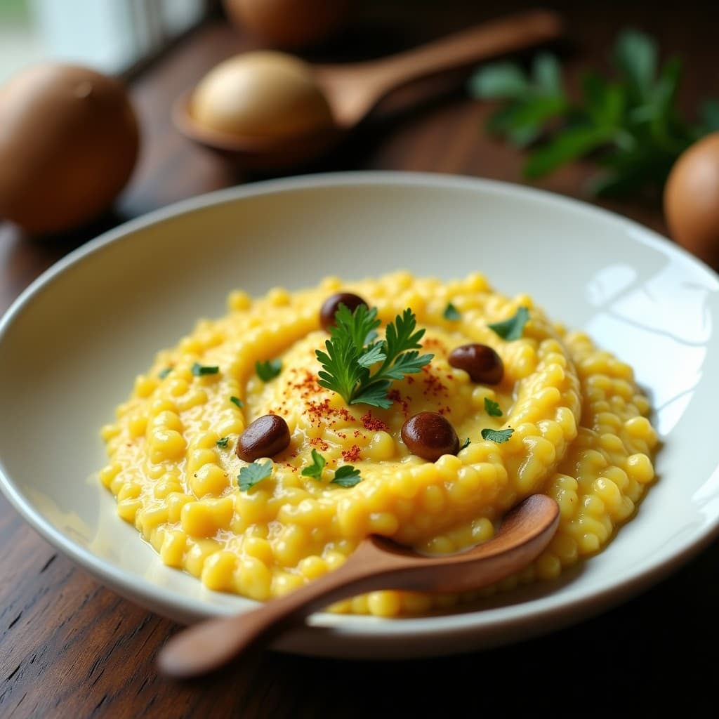 Risotto de Hongos Reishi y Azafrán: Receta en Olla Lenta con Beneficios Inmunitarios
