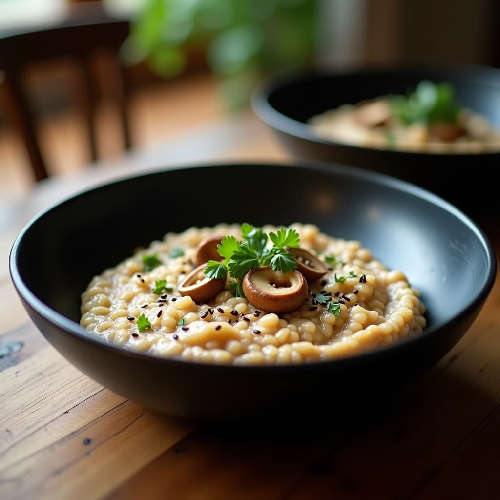 Risotto de Hongos Shiitake y Trigo Sarraceno: Receta Keto en Thermomix Sin Lactosa