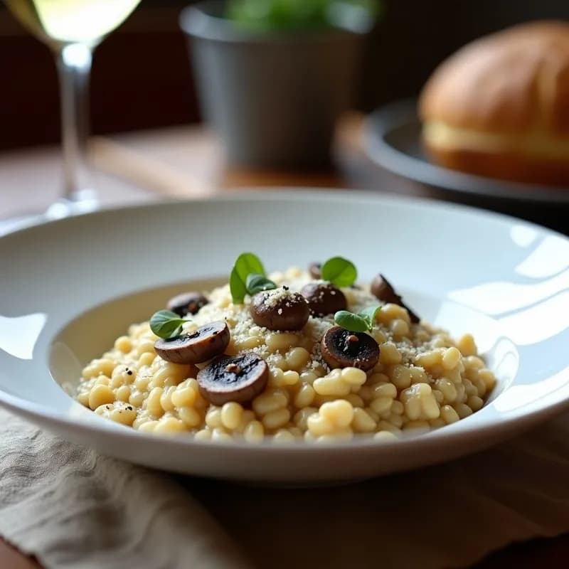 Risotto de Hongos Portobello y Trufa Negra: Receta en Thermomix Ultracremosa